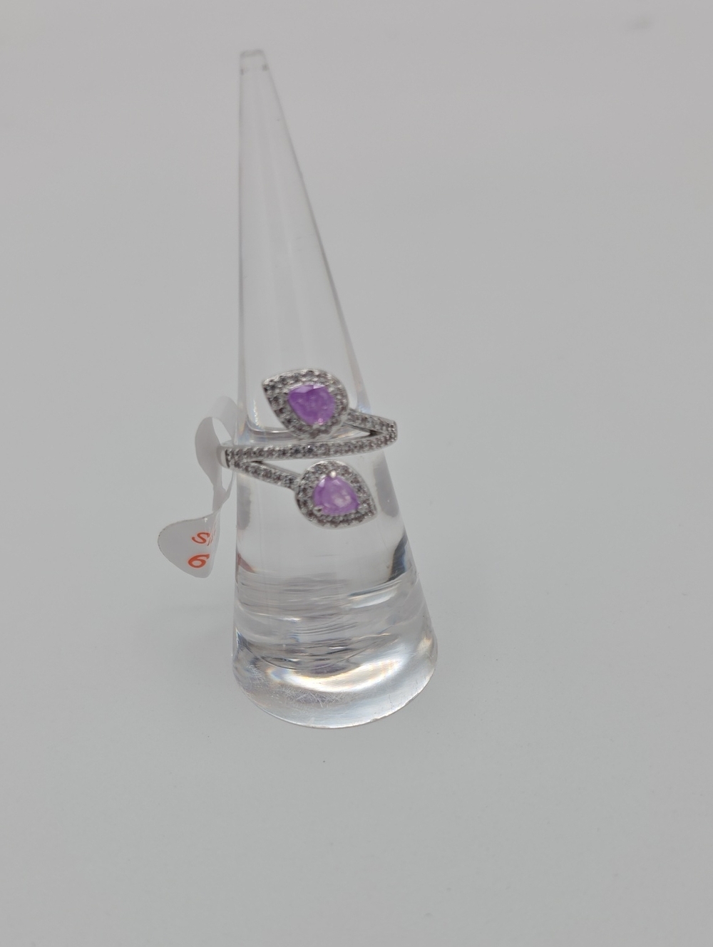 Rhodium Iris Ice Crystal Ring